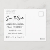 Elegant 40e verjaardag goud en zwart sparen de dat briefkaart (Achterkant)
