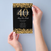 Elegant 40e verjaardag Programma Gold met menu (Hand)