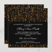 Elegant 40e verjaardag Star Confetti Gold Kaart (Voorkant / Achterkant)