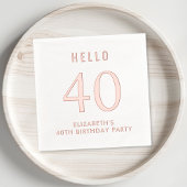 Elegant 40e verjaardagsfeestje folie servetten