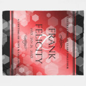 Elegant 40th 80th Ruby Wedding Jubileum Fleece (Voorkant (Horizontaal))