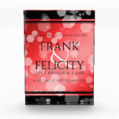 Elegant 40th 80th Ruby Wedding Jubileum Fotoblokken (Voorkant)