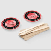 Elegant 40th 80th Ruby Wedding Jubileum Handwaaier (Niet-gemonteerd)