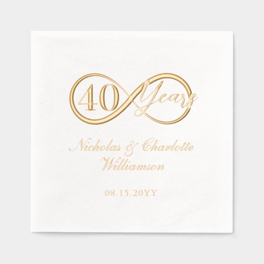 Elegant 40th Anniversary Milestone Infinity Love (Recto)