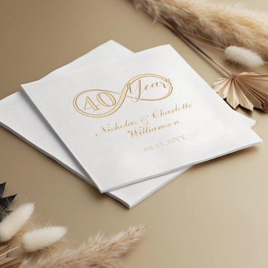 Elegant 40th Anniversary Milestone Infinity Love