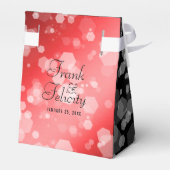 Elegant 40th Ruby Wedding Jubileum Celebration Bedankdoosjes (Achterkant)