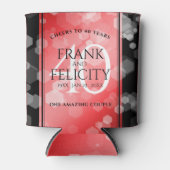 Elegant 40th Ruby Wedding Jubileum Celebration Blikjeskoeler (Voorkant)