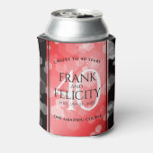 Elegant 40th Ruby Wedding Jubileum Celebration Blikjeskoeler (Blikje Achterkant)