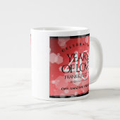 Elegant 40th Ruby Wedding Jubileum Celebration Extra Grote Beker (Voorkant rechts)