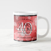 Elegant 40th Ruby Wedding Jubileum Celebration Extra Grote Beker (Rechts)