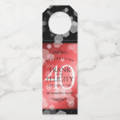 Elegant 40th Ruby Wedding Jubileum Celebration Flessenhanger (Achterkant)