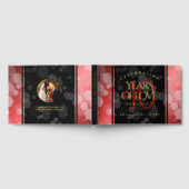 Elegant 40th Ruby Wedding Jubileum Celebration Gastenboek (Volledig)