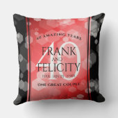 Elegant 40th Ruby Wedding Jubileum Celebration Kussen (Achterkant)