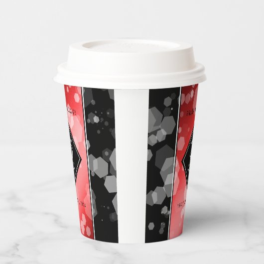 Elegant 40th Ruby Wedding Jubileum Celebration Papieren Bekers (Links)