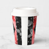 Elegant 40th Ruby Wedding Jubileum Celebration Papieren Bekers (Rechts)