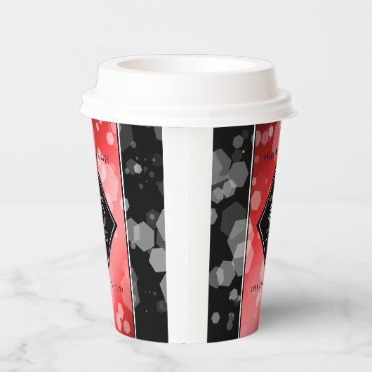 Elegant 40th Ruby Wedding Jubileum Celebration Papieren Bekers (Rechts)