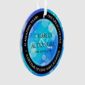 Élégant 41ème anniversaire Mariage de Topaz Bleu (devant)