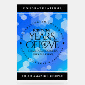 Élégant 41ème anniversaire Mariage de Topaz Bleu (Recto)