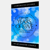 Élégant 41ème anniversaire Mariage de Topaz Bleu (Angle)