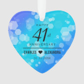 Élégant 41ème anniversaire Mariage de Topaz Bleu (devant)