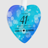 Élégant 41ème anniversaire Mariage de Topaz Bleu (devant)