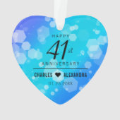 Élégant 41ème anniversaire Mariage de Topaz Bleu (dos)