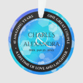 Elegant 41st Blue Topaz Wedding Jubileum Ornament (voorkant)