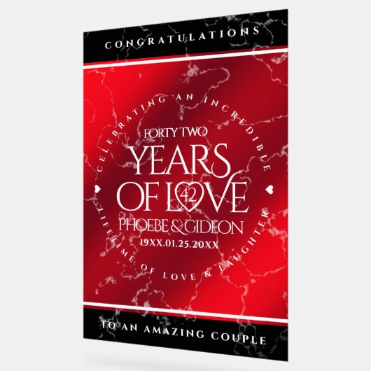 Élégant 42e anniversaire du Mariage Jasper (Angle)