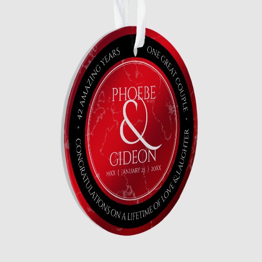 Élégant 42e anniversaire du Mariage Jasper (devant)