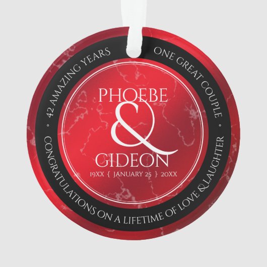 Élégant 42e anniversaire du Mariage Jasper (dos)