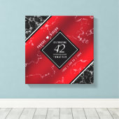 Elegant 42e Jasper Wedding Jubileum Canvas Afdruk (Insitu (Houten vloer))