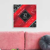 Elegant 42e Jasper Wedding Jubileum Canvas Afdruk (Insitu (Woonkamer))