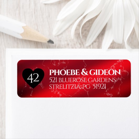 Elegant 42e Jasper Wedding Jubileum Etiket (Insitu)