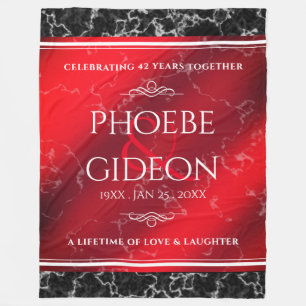 Elegant 42e Jasper Wedding Jubileum Fleece Deken