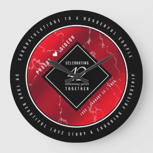 Elegant 42e Jasper Wedding Jubileum Grote Klok