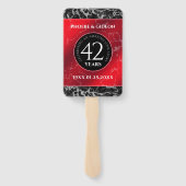 Elegant 42e Jasper Wedding Jubileum Handwaaier (Achterkant)