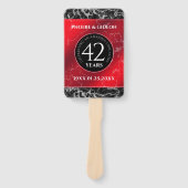 Elegant 42e Jasper Wedding Jubileum Handwaaier (Voorkant)
