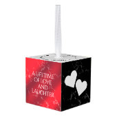 Elegant 42e Jasper Wedding Jubileum Kubus Ornament (Achter hoekig)