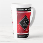 Elegant 42e Jasper Wedding Jubileum Latte Mok (Rechterhoek)