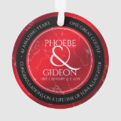 Elegant 42e Jasper Wedding Jubileum Ornament (achterkant)