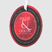 Elegant 42e Jasper Wedding Jubileum Ornament (voorkant)