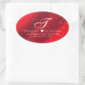 Elegant 42e Jasper Wedding Jubileum Ovale Sticker (Tas)