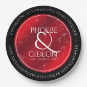 Elegant 42e Jasper Wedding Jubileum Papieren Bordje (Voorkant)