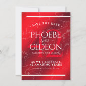 Elegant 42e Jasper Wedding Jubileum Save The Date (Voorkant)