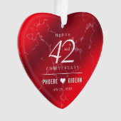 Elegant 42nd Jasper Wedding Anniversary Ornament (voorkant)