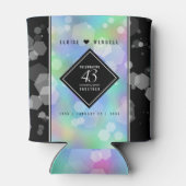 Elegant 43rd Opal Wedding Jubileum Celebration Blikjeskoeler (Achterkant)