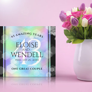 Elegant 43rd Opal Wedding Jubileum Celebration Canvas Afdruk