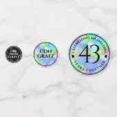 Elegant 43rd Opal Wedding Jubileum Celebration Confetti (Voorkanten)