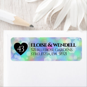 Elegant 43rd Opal Wedding Jubileum Celebration Etiket