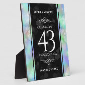 Elegant 43rd Opal Wedding Jubileum Celebration Fotoplaat (Zijkant)